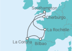 Itinerario del Crucero España y Francia - MSC Cruceros