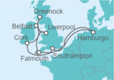 Itinerario del Crucero Reino Unido, Irlanda - MSC Cruceros