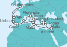 Itinerario del Crucero Islas Griegas, Israel y Turquía - Princess Cruises