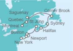 Itinerario del Crucero Desde Nueva York a Montreal (Canadá) - Oceania Cruises