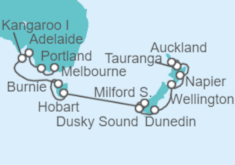 Itinerario del Crucero Australia y Nueva Zelanda - NCL Norwegian Cruise Line