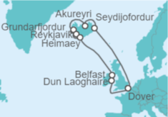 Itinerario del Crucero Islandia desde Dover - Carnival Cruise Line