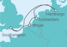 Itinerario del Crucero Aventuras en Europa - Disney Cruise Line