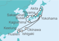Itinerario del Crucero Taiwán, Japón, Corea Del Sur - Princess Cruises