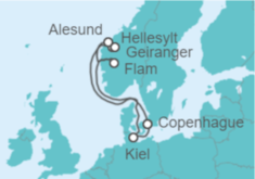 Itinerario del Crucero Esplendor de Noruega  - MSC Cruceros