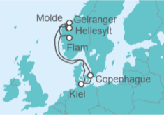 Itinerario del Crucero Dinamarca, Noruega - MSC Cruceros