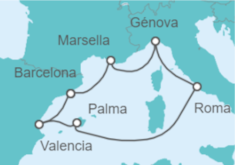 Itinerario del Crucero España, Italia, Francia - Fin de Año - MSC Cruceros