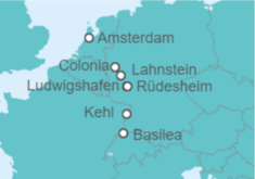 Itinerario del Crucero Suiza, Alemania, Holanda - AmaWaterways