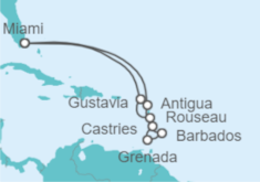 Itinerario del Crucero Antigua Y Barbuda, Santa Lucía, Barbados, Guadalupe - Oceania Cruises