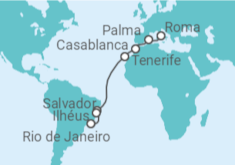 Itinerario del Crucero España, Marruecos, Brasil - MSC Cruceros