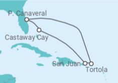 Itinerario del Crucero Antillas, Puerto Rico y Bahamas  - Disney Cruise Line