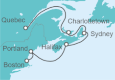 Itinerario del Crucero De Quebec a Boston - Holland America Line