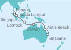 Itinerario del Crucero Australia, Malasia - Princess Cruises