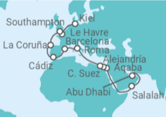 Itinerario del Crucero Desde Abu Dhabi (EAU)  a Kiel (Alemania) - MSC Cruceros