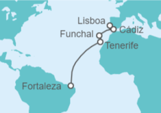 Itinerario del Crucero España, Portugal - Costa Cruceros