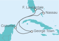 Itinerario del Crucero Islas Caimán, Méjico y Bahamas - Celebrity Cruises