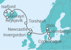 Itinerario del Crucero Suecia, Noruega, Reino Unido, Islandia - Oceania Cruises