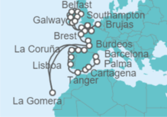 Itinerario del Crucero Desde Southampton (Londres) a Barcelona - Oceania Cruises