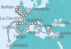 Itinerario del Crucero Desde Southampton (Londres) a Estambul (Turquía) - Oceania Cruises