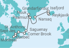 Itinerario del Crucero Desde Reykjavik (Islandia) a Montreal (Canadá) - Oceania Cruises