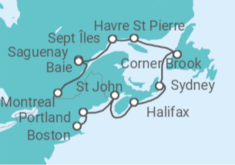 Itinerario del Crucero Desde Montreal (Canadá) a Boston (EEUU) - Oceania Cruises