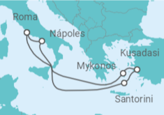 Itinerario del Crucero Grecia, Italia - MSC Cruceros