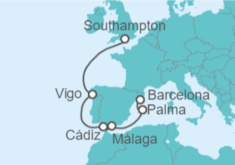 Itinerario del Crucero España, Reino Unido - Princess Cruises