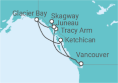 Itinerario del Crucero Viaje completo Alaska - Holland America Line