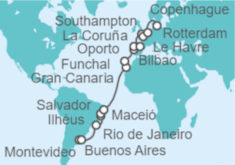 Itinerario del Crucero Desde Buenos Aires (Argentina) a Copenhague (Dinamarca) - MSC Cruceros