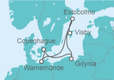 Itinerario del Crucero Suecia, Polonia y Dinamarca - AIDA