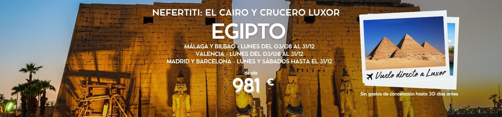 Nefertiti: El Cairo y Crucero Luxor