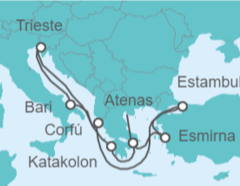 Itinerario del Crucero Turquía, Grecia, Italia - MSC Cruceros