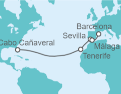 Itinerario del Crucero De Cabo Cañaveral a Barcelona  - Carnival Cruise Line