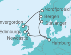 Itinerario del Crucero Reino Unido, Noruega - Costa Cruceros