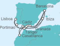 Itinerario del Crucero España, Portugal y Marruecos - Explora Journeys