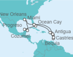 Itinerario del Crucero Caribe al completo - Explora Journeys