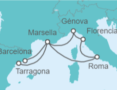 Itinerario del Crucero Francia, Italia - MSC Cruceros
