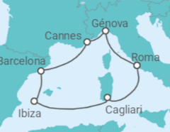 Itinerario del Crucero Melodías del Mediterráneo - MSC Cruceros