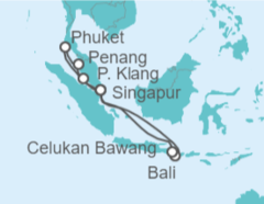 Itinerario del Crucero Malasia, Tailandia - Celebrity Cruises