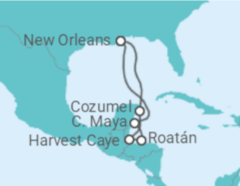 Itinerario del Crucero México, Honduras - NCL Norwegian Cruise Line