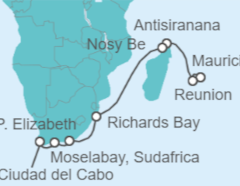 Itinerario del Crucero Isla Reunión, Madagascar, Sudáfrica - NCL Norwegian Cruise Line