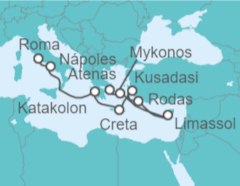 Itinerario del Crucero Grecia, Chipre, Turquía, Italia - Princess Cruises