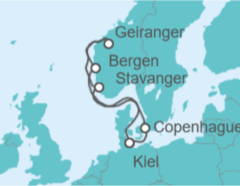 Itinerario del Crucero Tierra de los Vikingos - Costa Cruceros