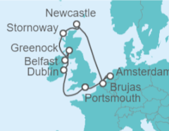 Itinerario del Crucero De Portsmouth a Irlanda, Escocia y Más - Virgin Voyages