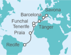 Itinerario del Crucero España, Portugal, Cabo Verde - Costa Cruceros