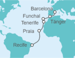 Itinerario del Crucero Rumbo a Brasil - Costa Cruceros