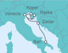 Itinerario del Crucero Italia, Eslovenia - MSC Cruceros