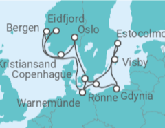 Itinerario del Crucero Noruega, Dinamarca, Alemania, Polonia, Suecia - MSC Cruceros