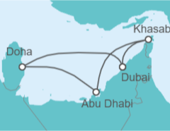 Itinerario del Crucero Desierto asombroso y Grand Prix de Qatar - Celestyal Cruises
