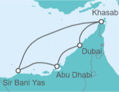 Itinerario del Crucero Desierto asombroso y Grand Prix de Abu Dhabi - Celestyal Cruises